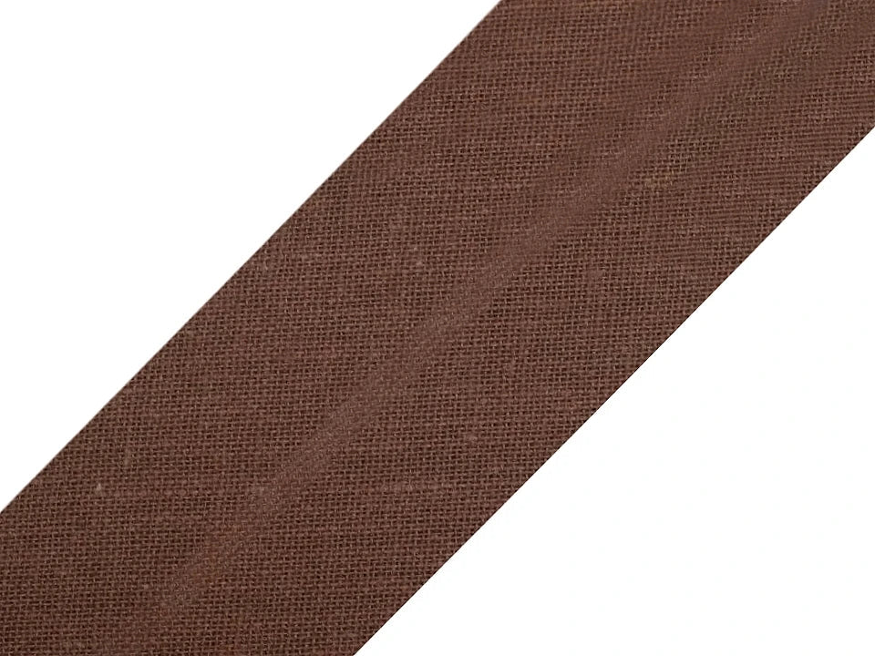 Cotton bias tape 30 mm - brown