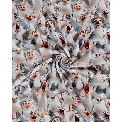 Image with cotton knit fabric - seagulls are talking to me again.... 200 g/m² – available from Charlotte's Fabrics