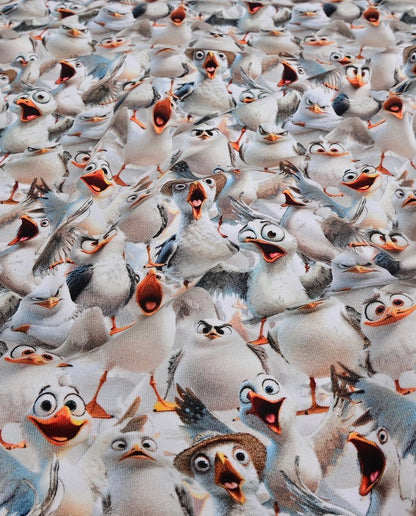 Image of cotton jersey - seagulls are talking to me again.... 200 g/m² – available at Šarlotes audumi