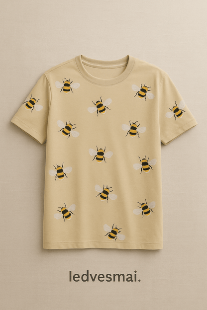 Cotton knit - little bees 200 g/m²