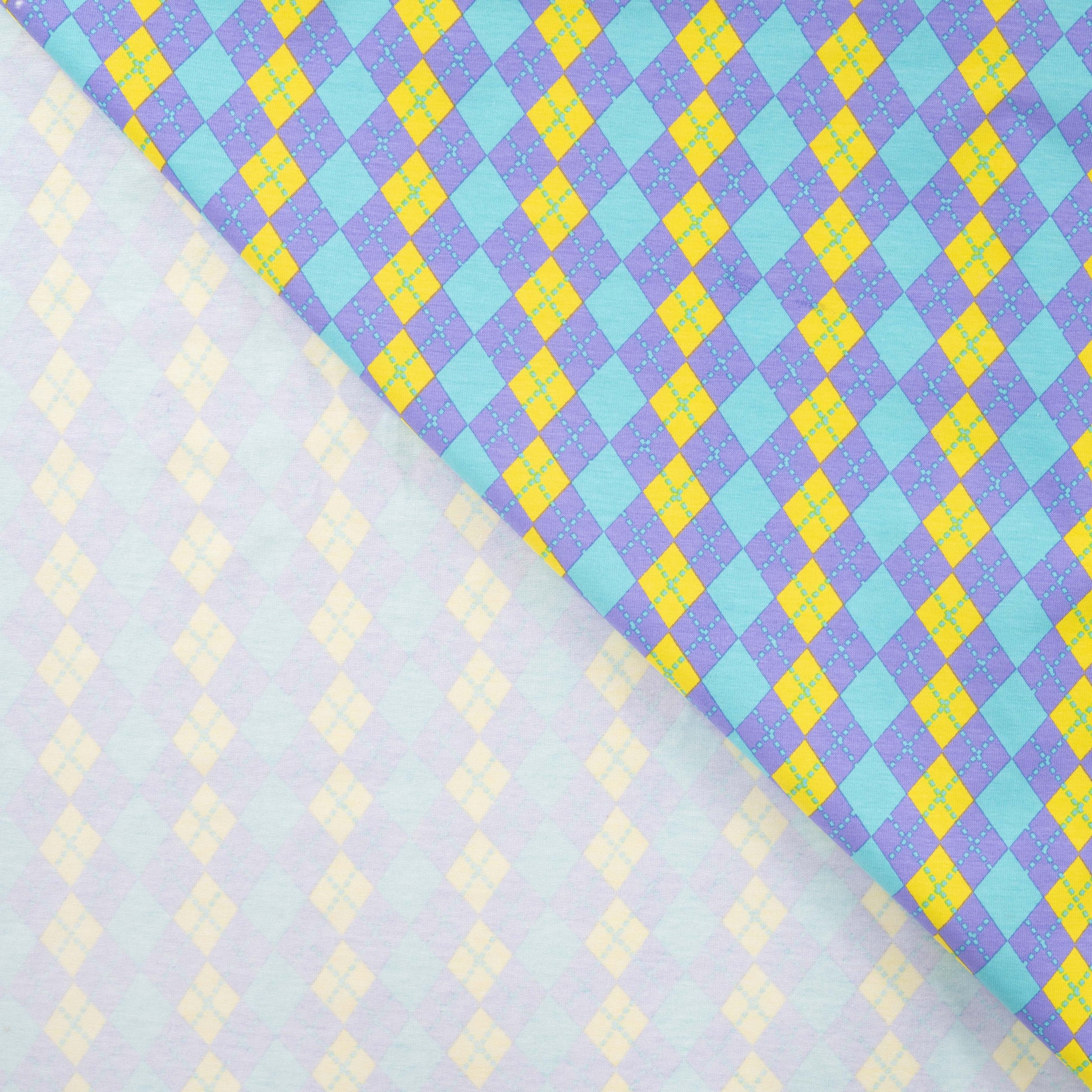 Cotton jersey-Burlington checks, available online at Charlotte Fabrics