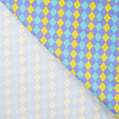 Cotton jersey-Burlington checks, available online at Charlotte Fabrics
