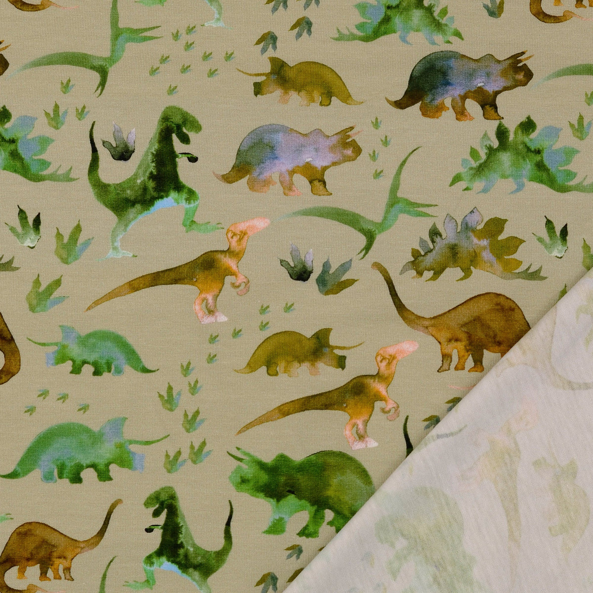 Zdjęcie z bawełnianej dzianiny – dinozaury – dostępne online w Šarlotes audumi