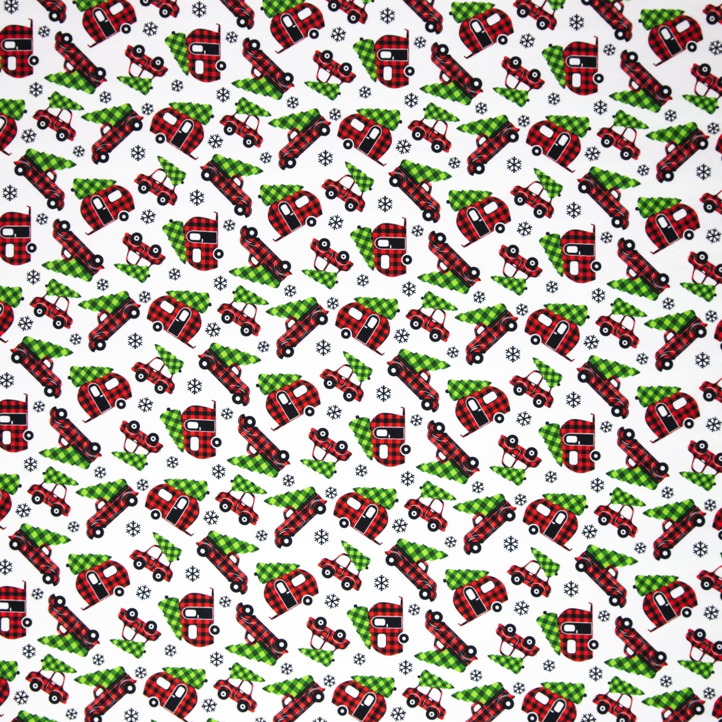 Cotton knit fabric - fir tree on a machine 230 g/m²