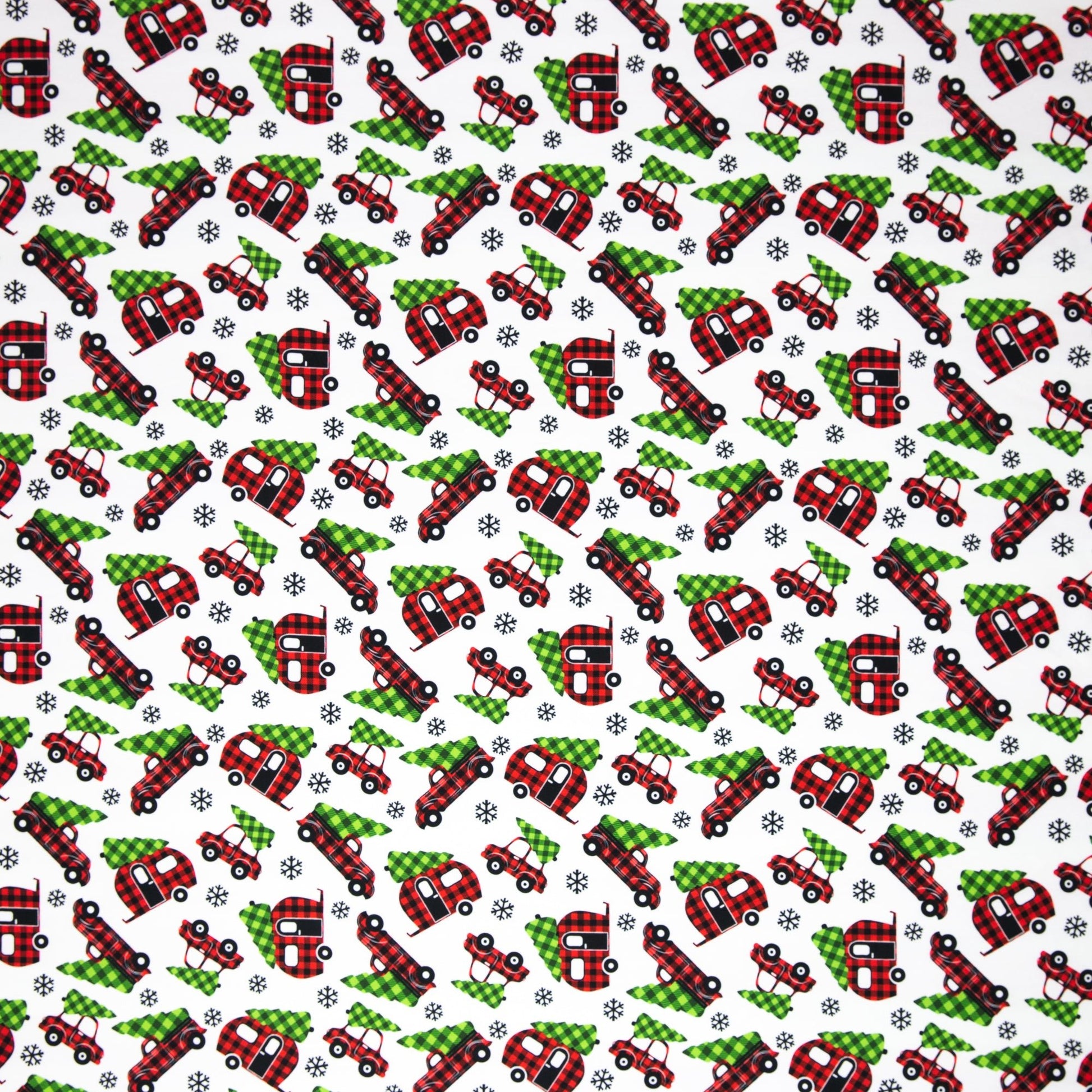 Cotton knit fabric - fir tree on a machine 230 g/m²