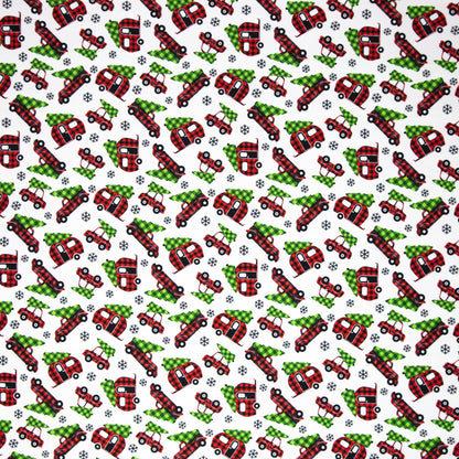 Cotton knit fabric - fir tree on a machine 230 g/m²