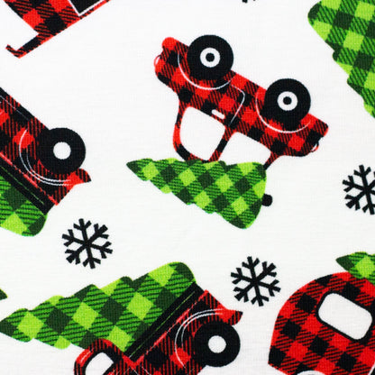 Cotton jersey - fir tree on a machine 230 g/m²