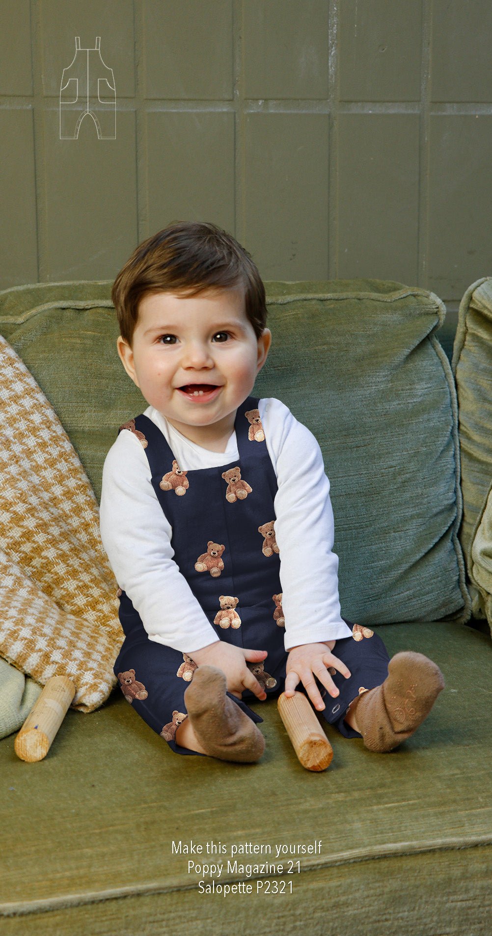 Image with cotton knit fabric - bears 220 g/m² (GOTS certified) – available at Charlotte's Fabrics