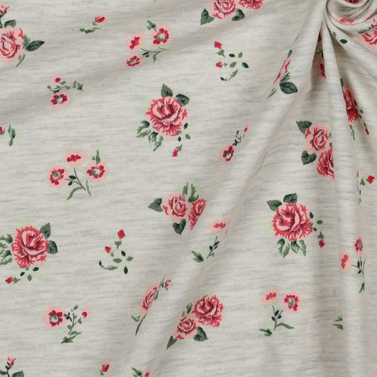 Cotton jersey - small roses 200 g/m²