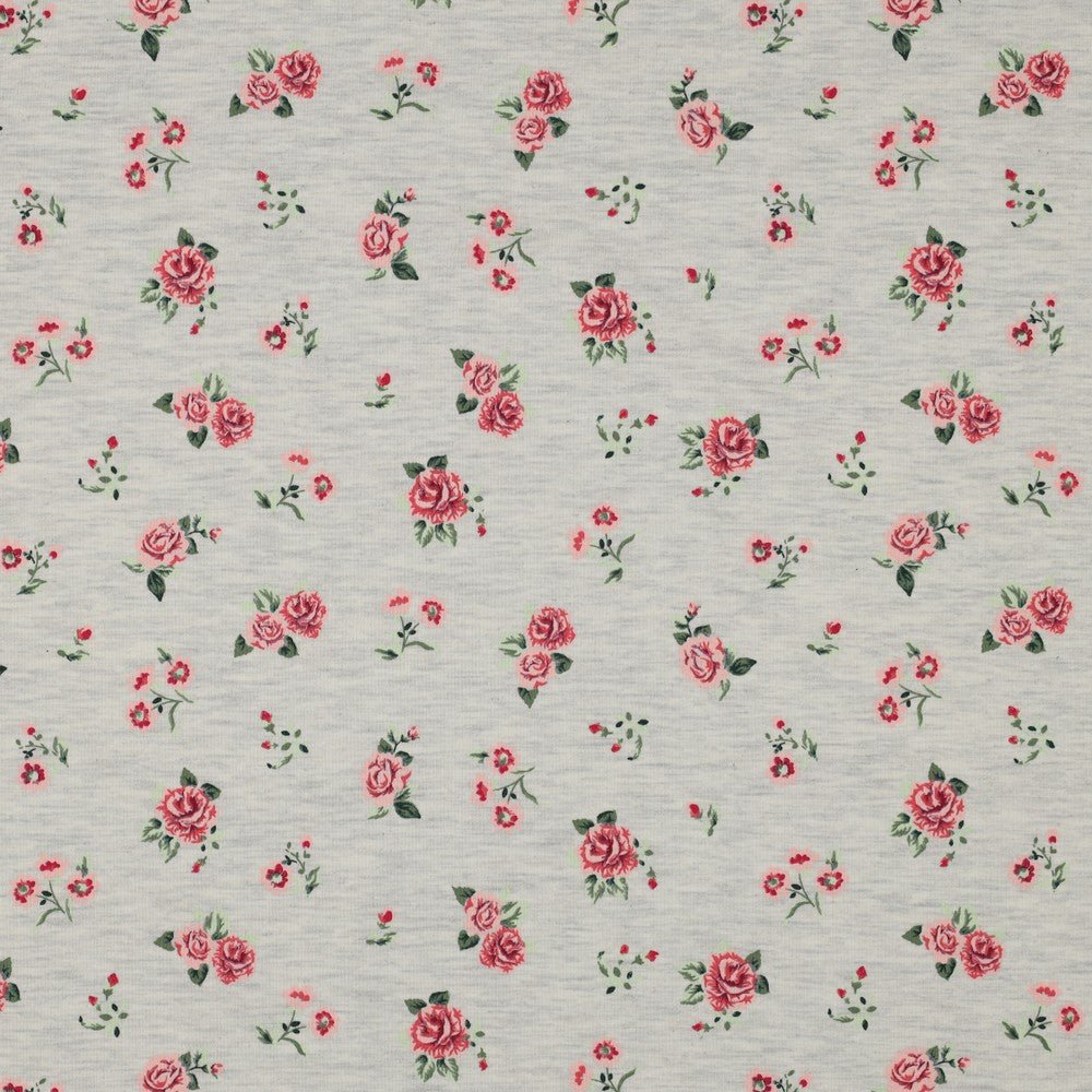 Cotton jersey - small roses 200 g/m²