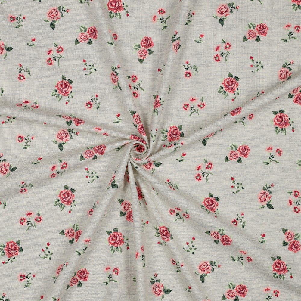 Cotton jersey - small roses 200 g/m²