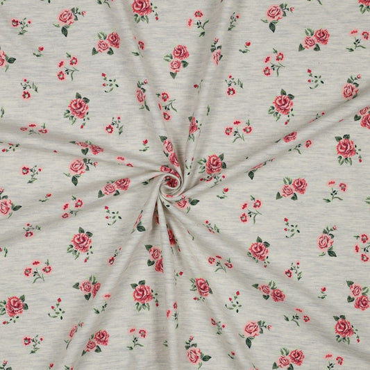 Cotton jersey - small roses 200 g/m²