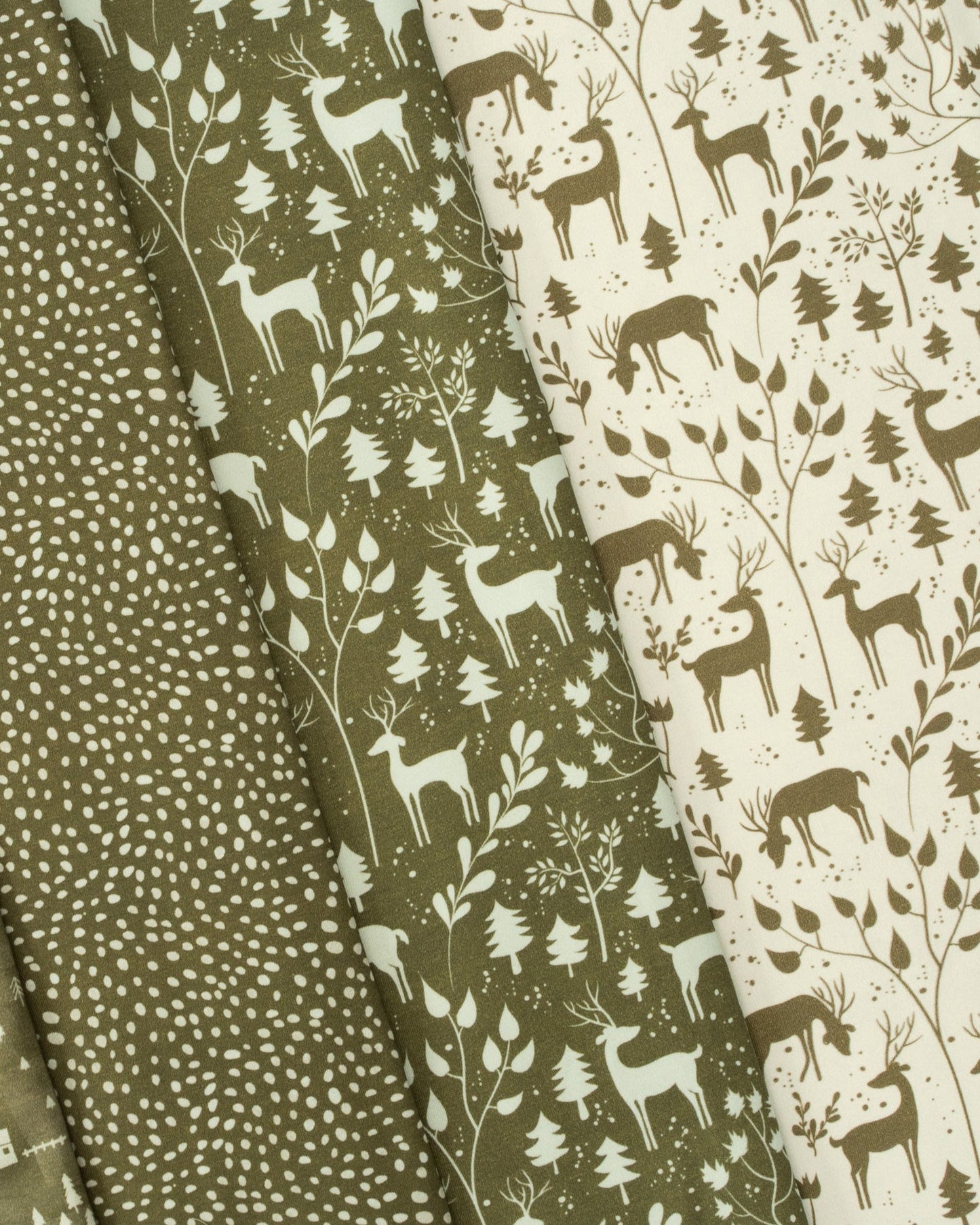 Cotton jersey - forest motif 230 g/m²