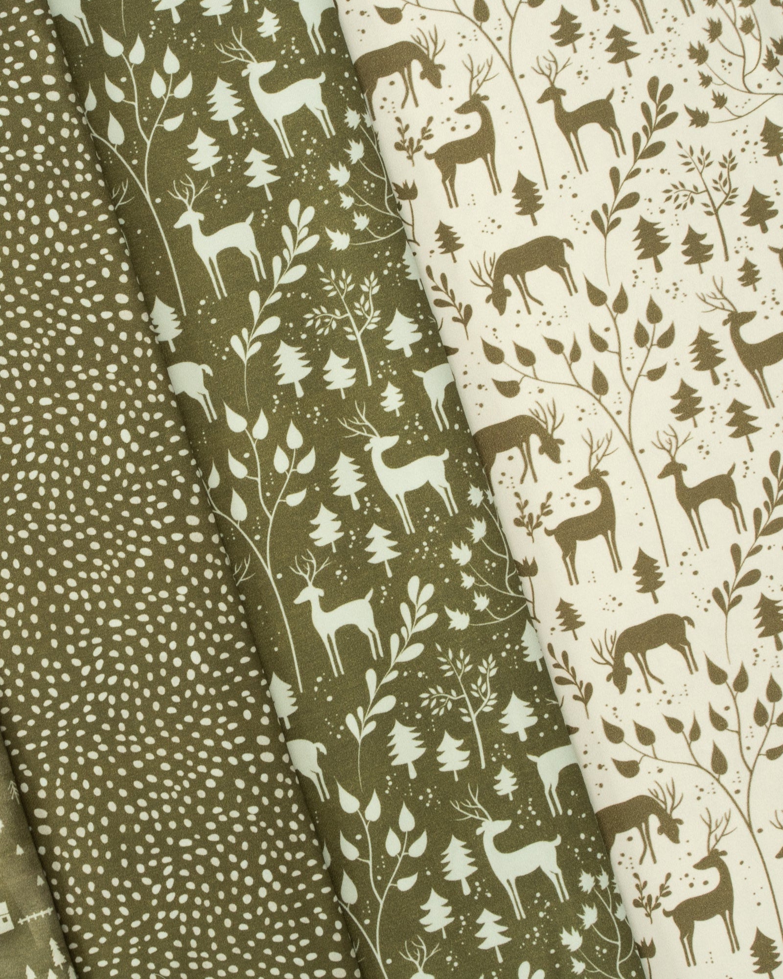Cotton jersey - forest motif 230 g/m²
