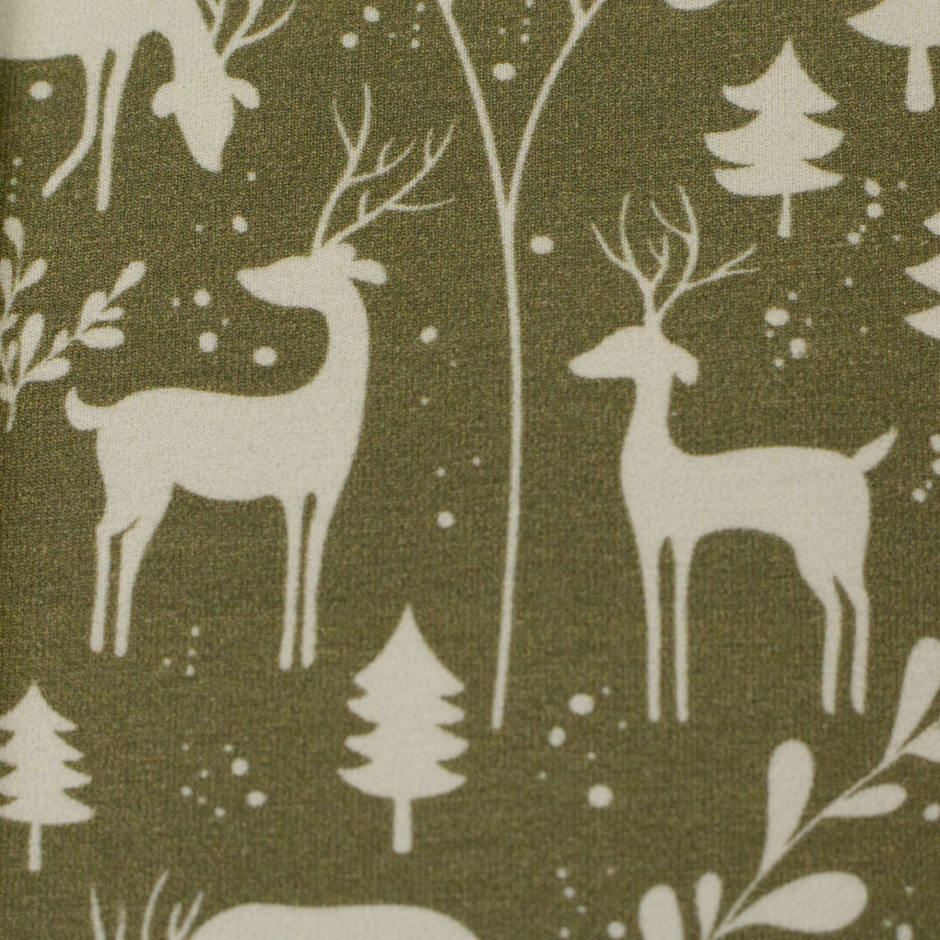 Cotton jersey - forest motif 230 g/m²