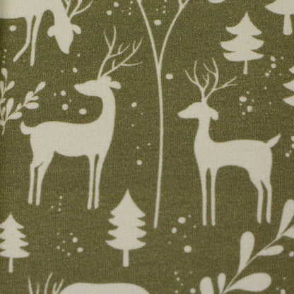 Cotton jersey - forest motif 230 g/m²