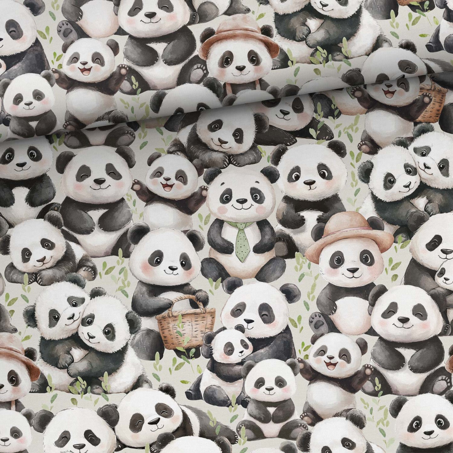 Dzianina bawełniana - pandy 200 g/m²