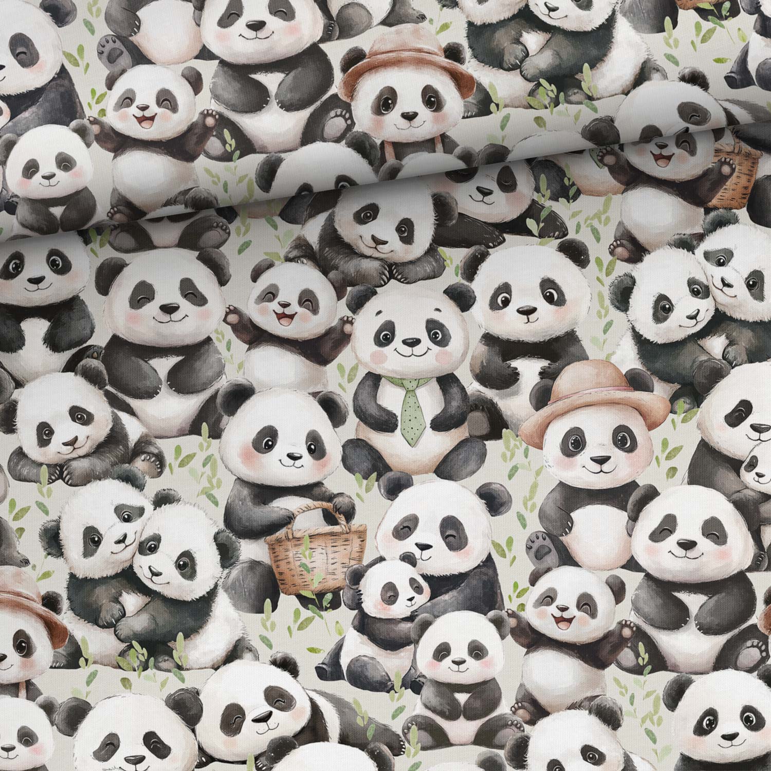 Dzianina bawełniana - pandy 200 g/m²