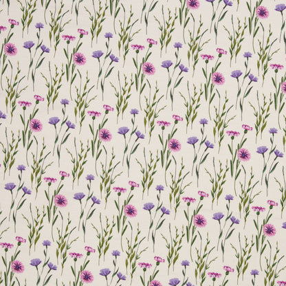Cotton jersey - cornflowers and bells 200 g/m²