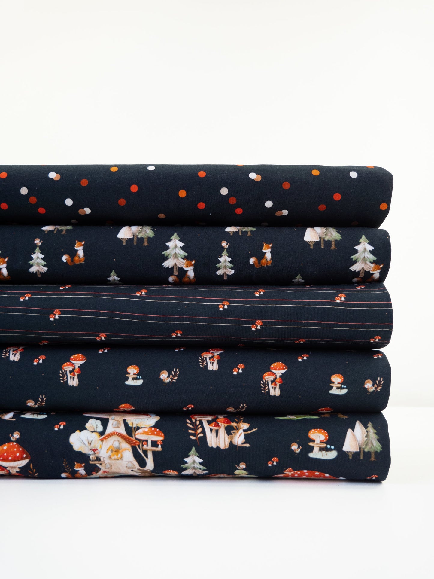 Cotton jersey - mushrooms 200 g/m²