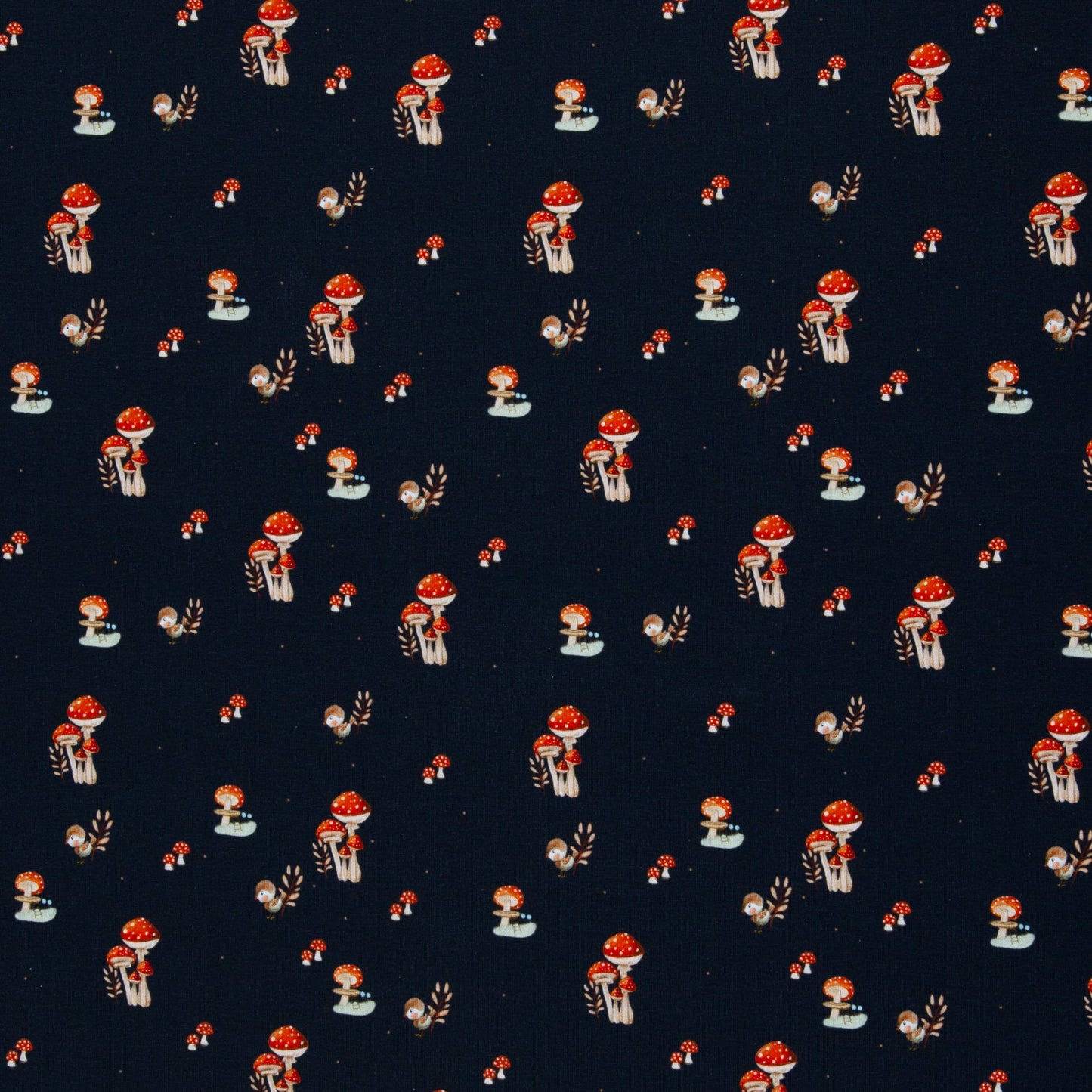 Image of cotton jersey - mushrooms 200 g/m² – available at Charlotte's Fabrics