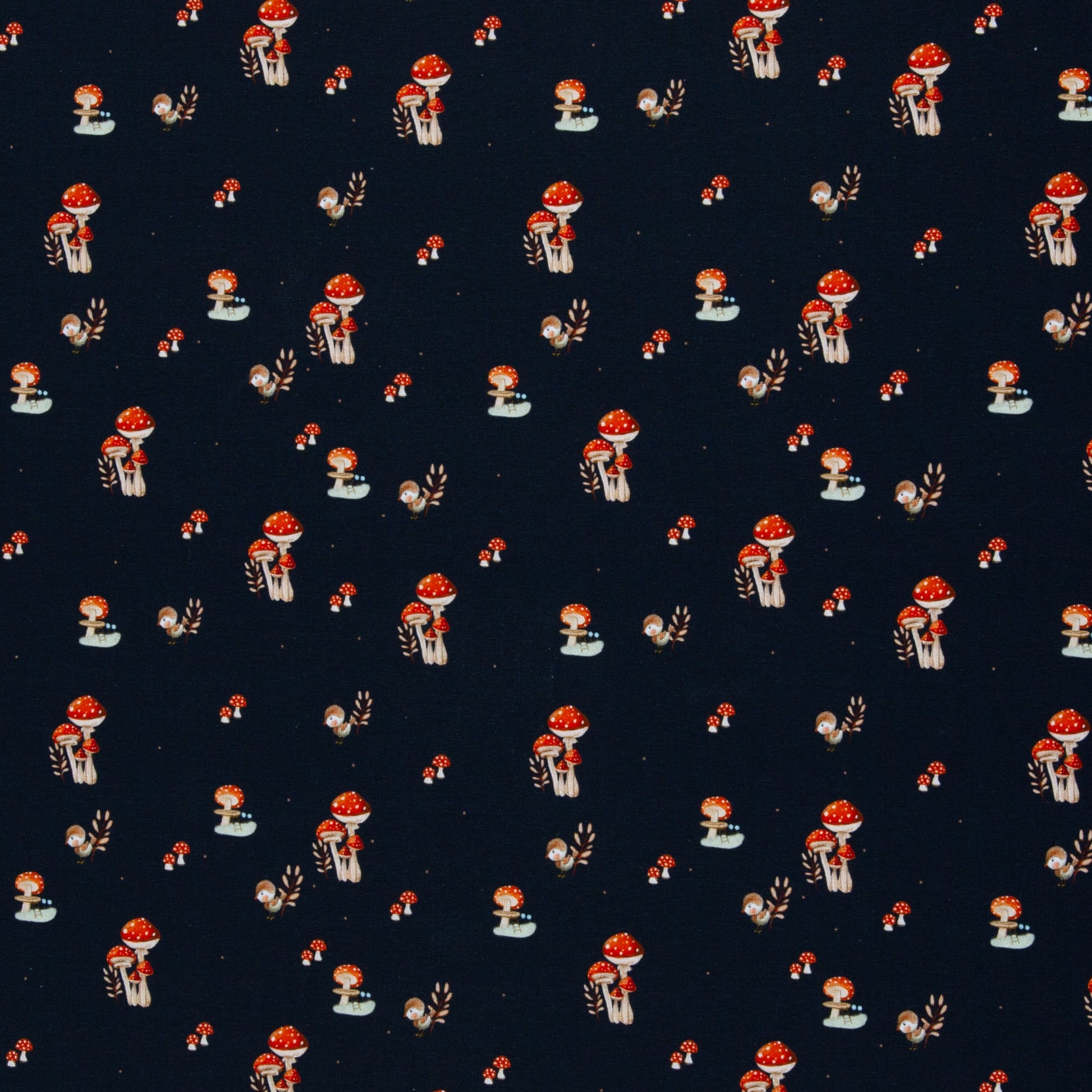 Image of cotton jersey - mushrooms 200 g/m² – available at Charlotte's Fabrics