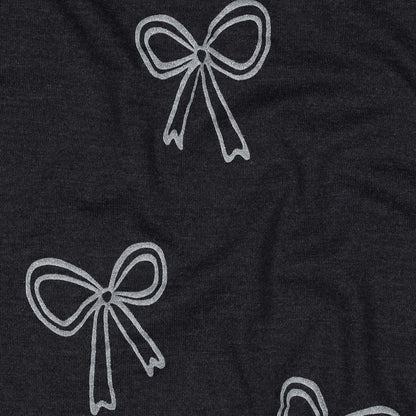 Cotton jersey - silver bows 200 g/m²
