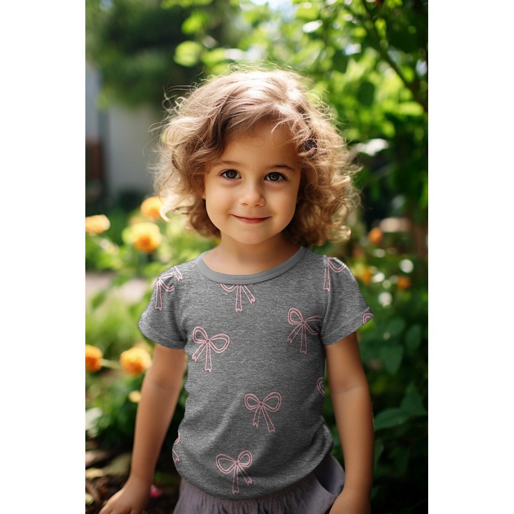 Cotton jersey - silver bows 200 g/m²