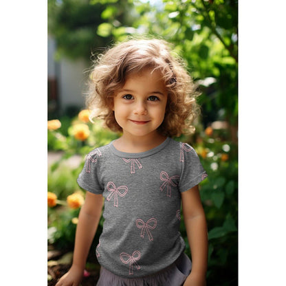 Cotton jersey - silver bows 200 g/m²