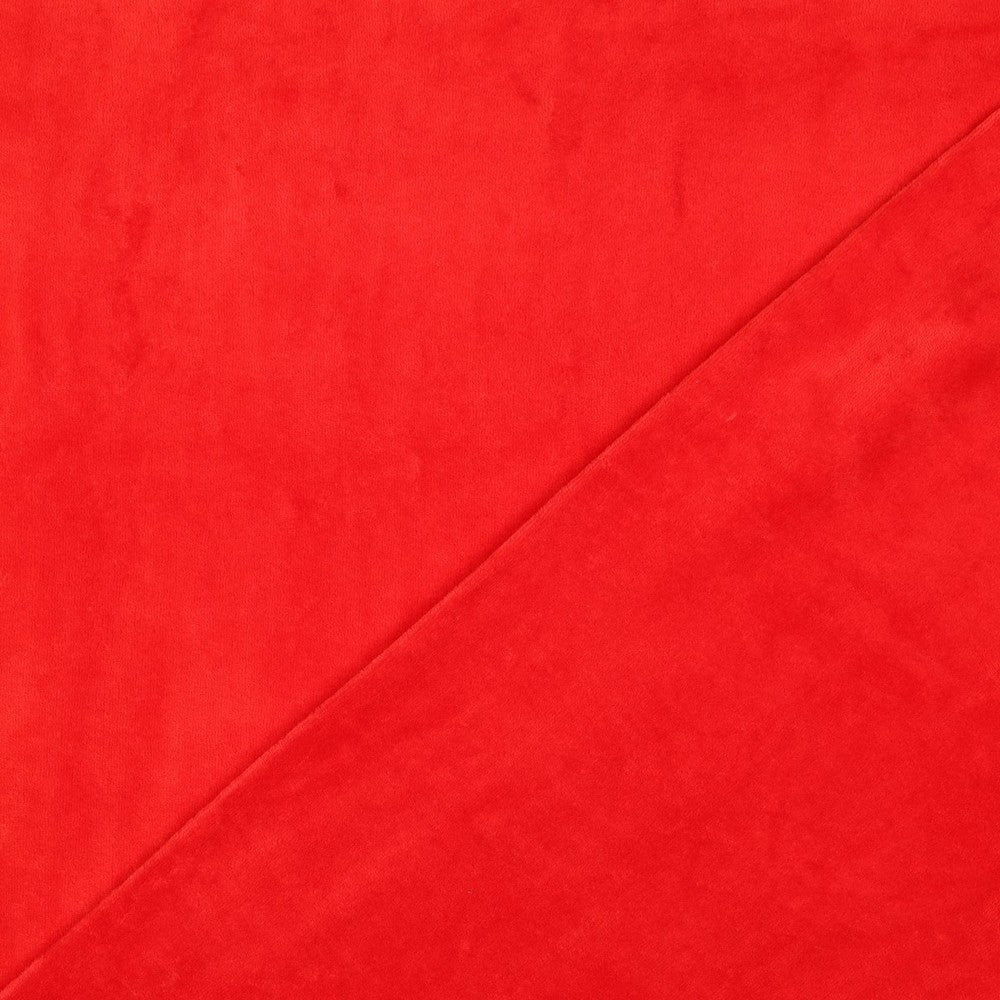 cotton velour - red 250 g/m²