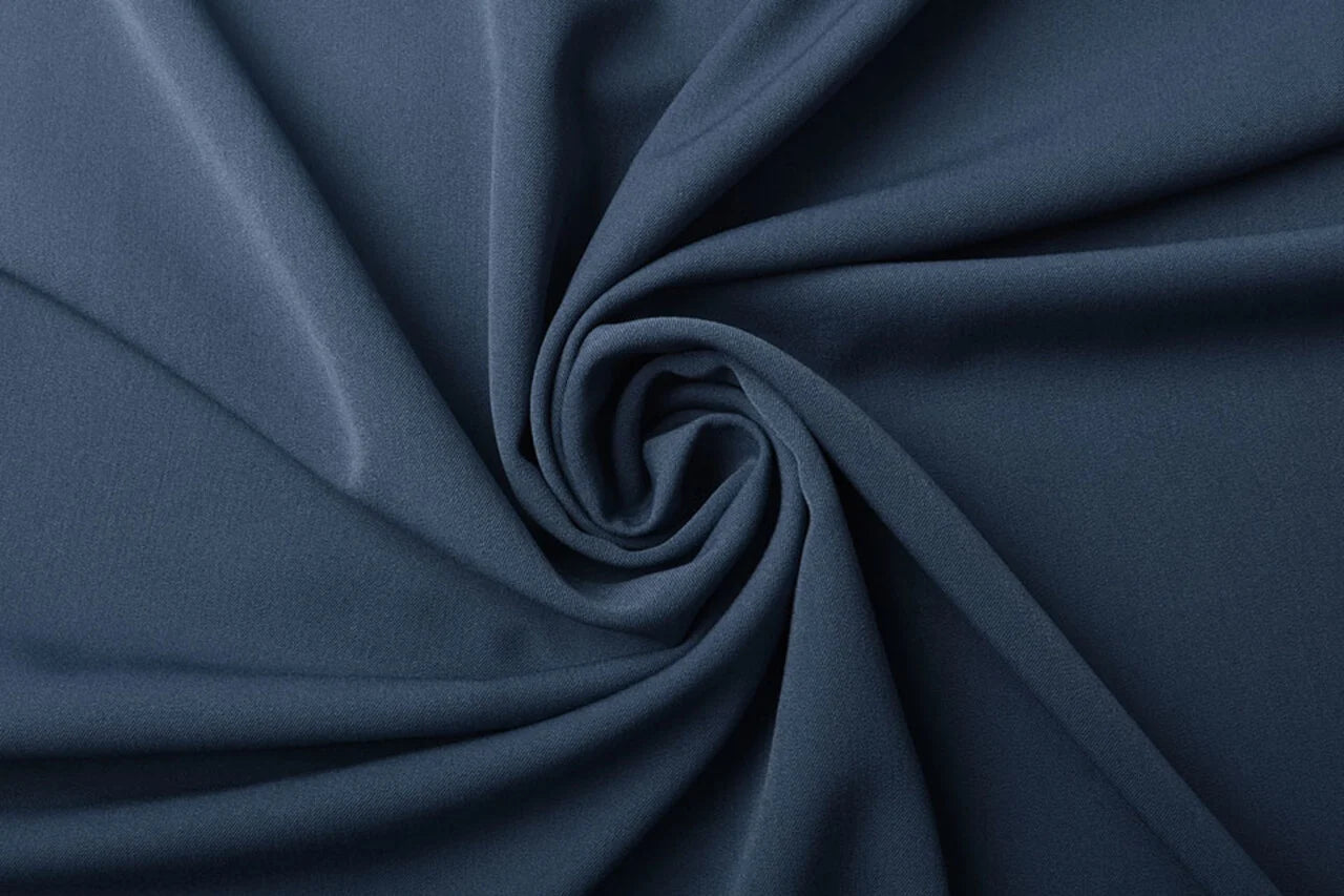 Image with suit fabric with elastane - denim blue 275 g/m² – available at Charlotte's Fabrics