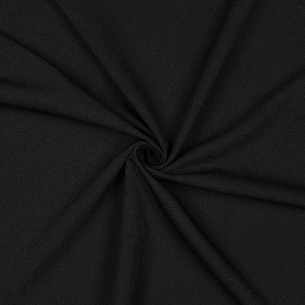 Image of suit fabric with elastane - black 200 g/m² – available at Šarlotes audumi