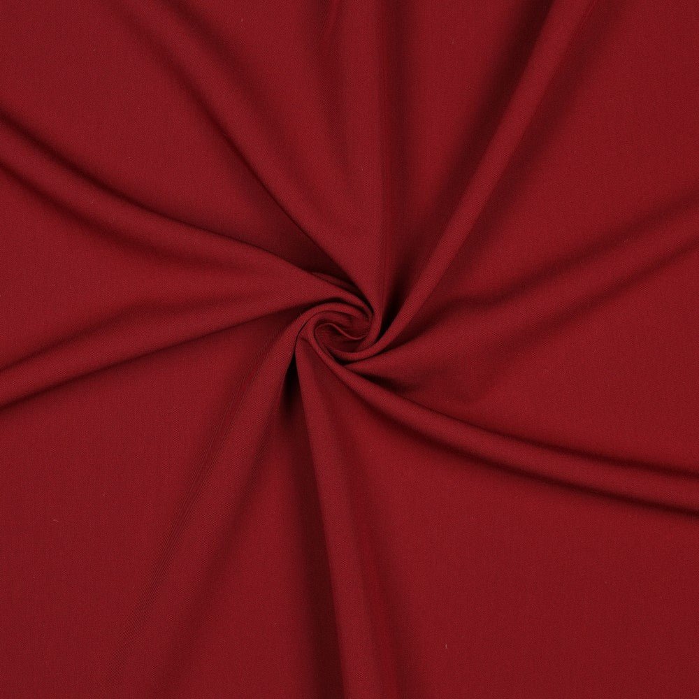 Image of suit fabric with elastane - dark red 200 g/m² – available at Šarlotes audumi