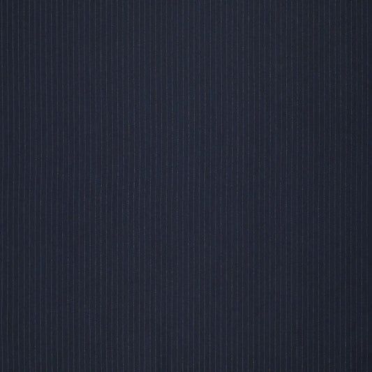 Image of costume fabric with a fine lurex stripe - dark blue | 195 g/m² | 145 cm – available at Charlotte's Fabrics