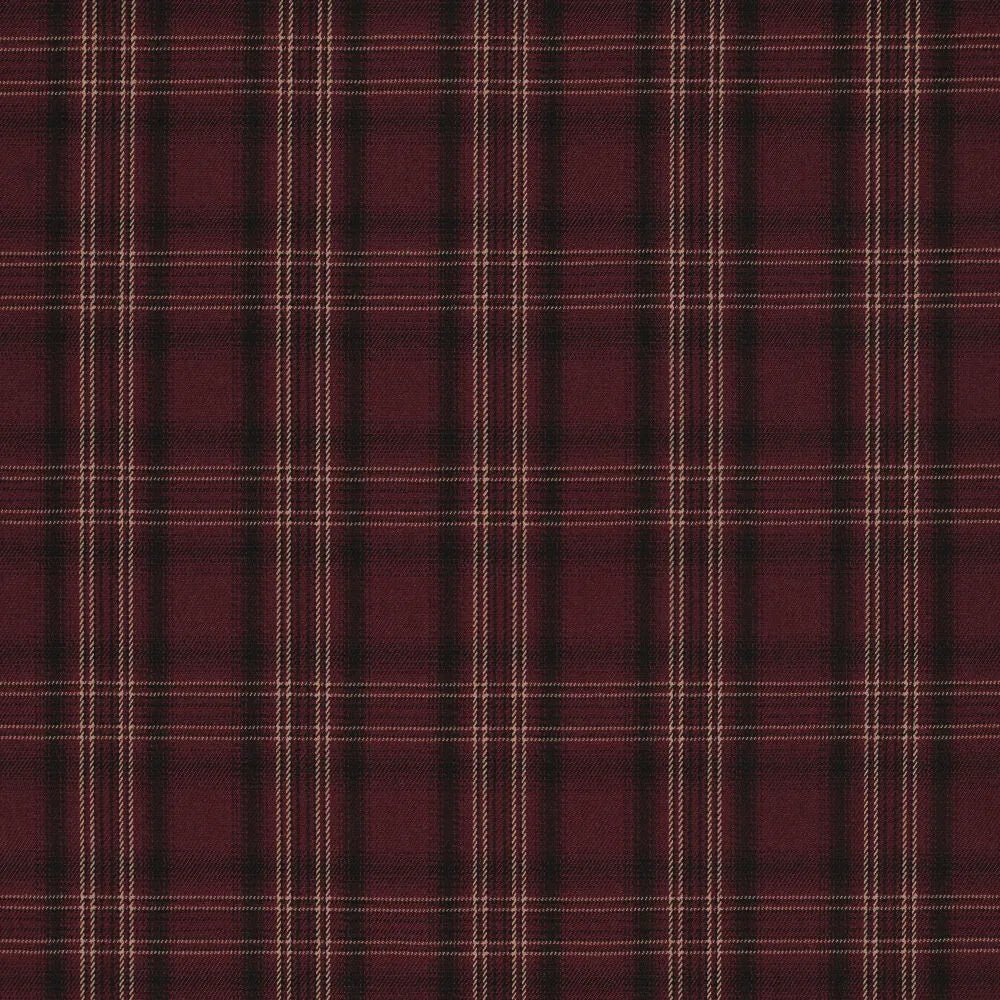 Image of burgundy checkered suit fabric – available online at Charlotte's Fabrics