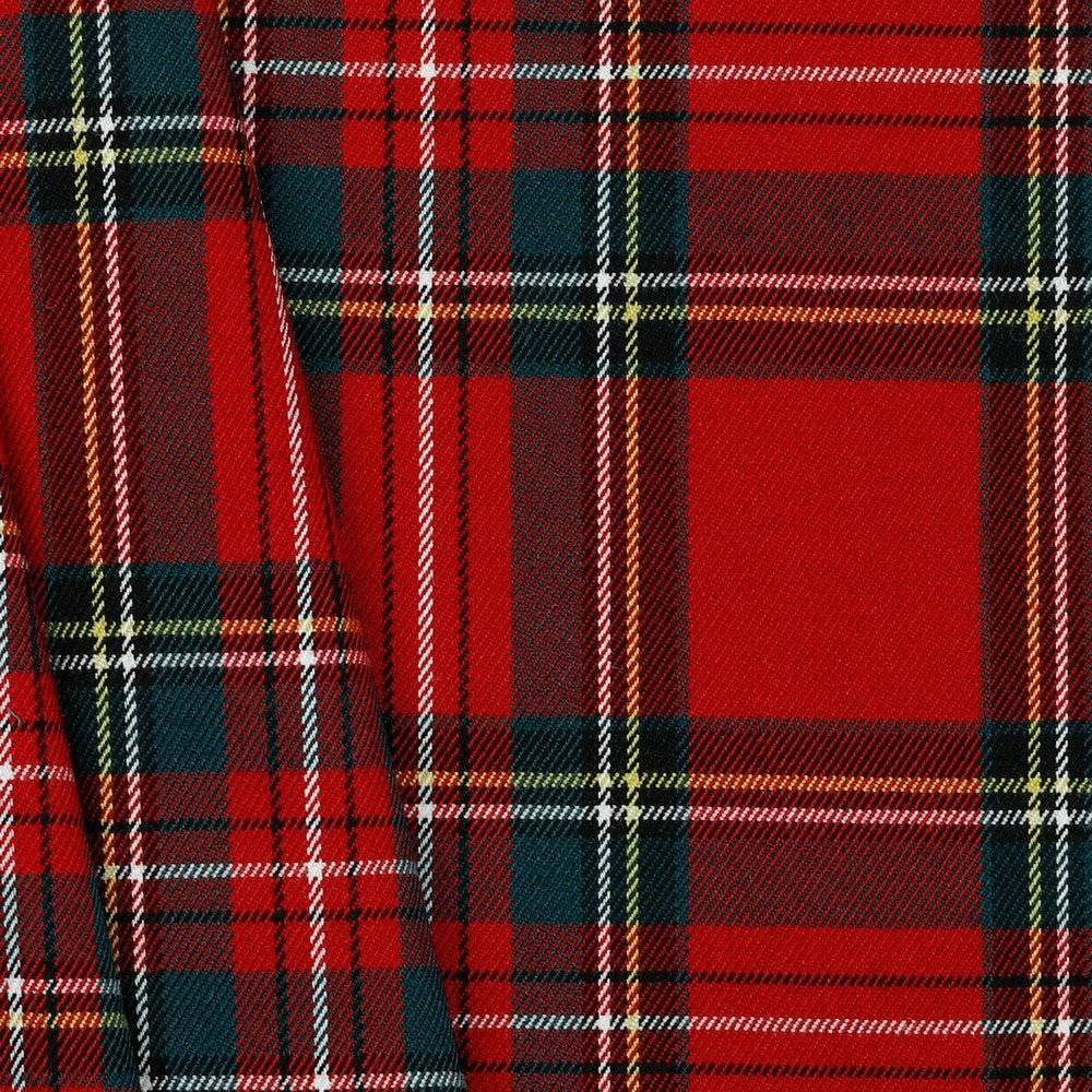 Red checked suit fabric 230 g/m²