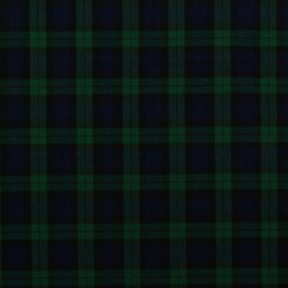 Suit fabric - blue, green checkered 230 g/m²