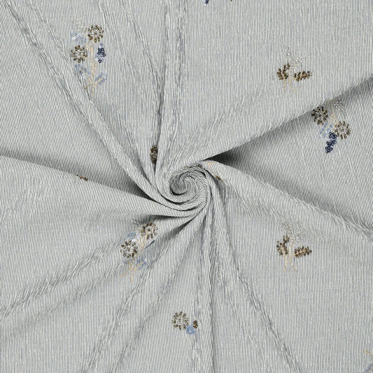 alt
Image of shirt fabric with elastane - blue striped with embroidered beads 135 g/m² – available at Charlotte's Fabrics