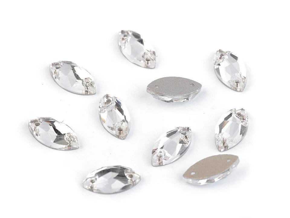 Sew-on crystals| 6×12 mm, 12 pcs.