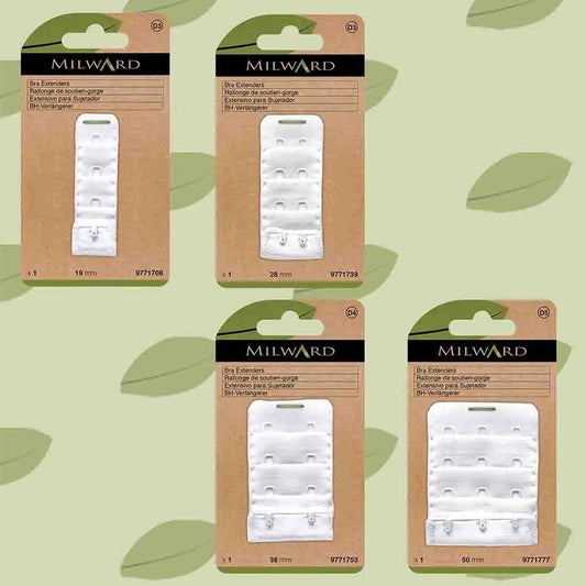 Bra extender Milward 38 mm, 2 hooks - white