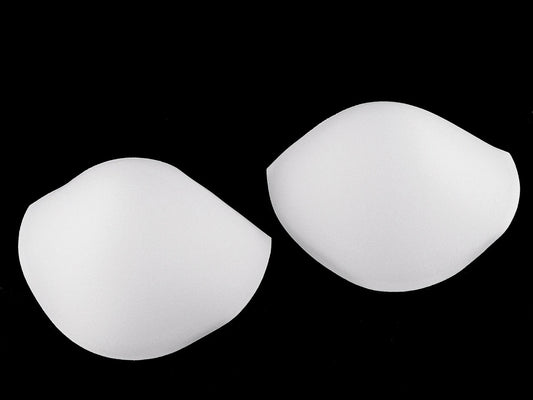 Bra pads for swimwear, lingerie, corsets - white, size 38