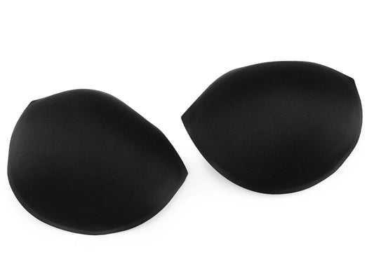 Bra pads for swimsuits, lingerie, corsets - black, size 42