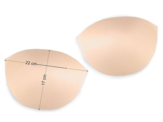 Bra pads for swimsuits, lingerie, corsets - nude size 42