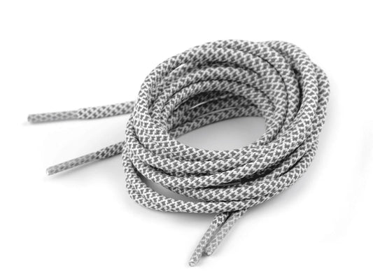 Shoe laces | hoodie drawstrings, reflective, length 130 cm - light, light gray