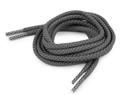 Kurpju laces| sweatshirt drawstrings, reflective, length 130 cm - graphite gray