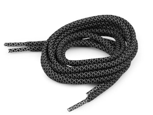 Shoelaces| hoodie drawstrings, reflective, length 130 cm - black