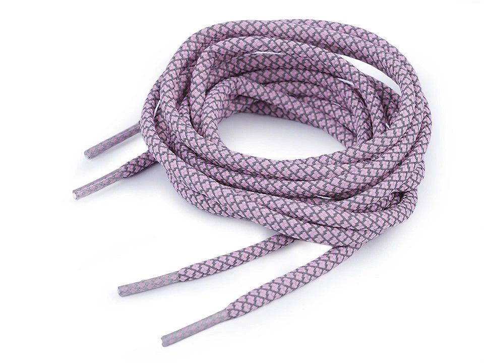 Shoe laces| hoodie drawstrings, reflective, length 130 cm - dusty pink