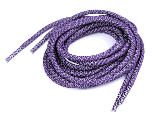 Kurpju laces | sweatshirt drawstrings, reflective, 130 cm long - purple