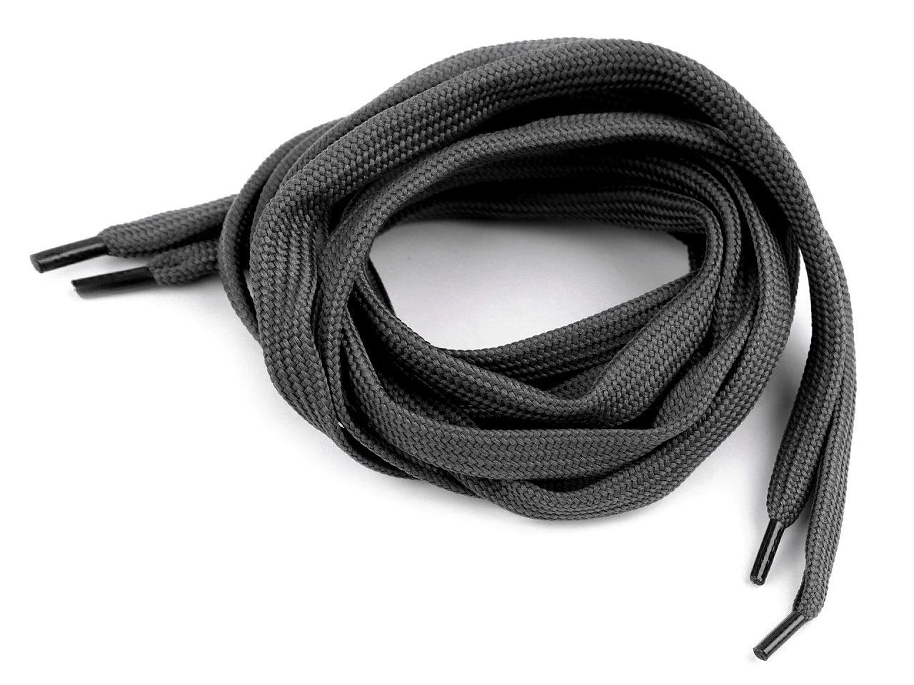 Shoe laces| sweatshirt drawstrings, 130 cm long - dark grey