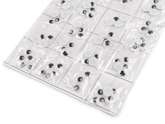 Zdjęcie ruchomych plastikowych oczek do przyklejania – 15 mm, 20 szt. – dostępne online w Šarlotes audumi